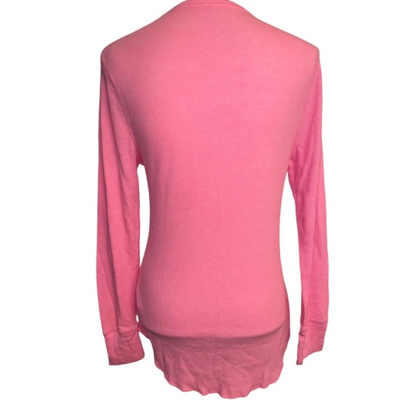 OLD NAVY Llama Thermal Knit Top in Bright Pink & Llama Screen Print Size Large - Picture 2 of 6